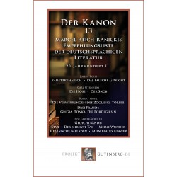 Der Kanon 13. Marcel Reich-Ranickis Empfehlungsliste der deutschsprachigen Literatur. 20. Jahrhundert II